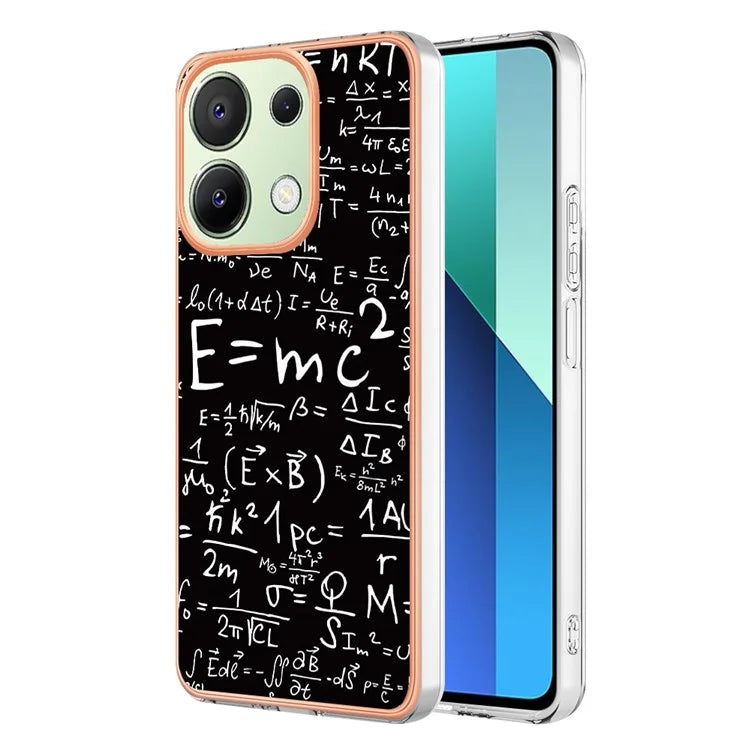 YB IMD Series-19 Style-D For Xiaomi Redmi Note 13 4G TPU Case Electroplated Pattern Phone Cover