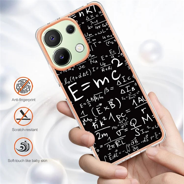 YB IMD Series-19 Style-D For Xiaomi Redmi Note 13 4G TPU Case Electroplated Pattern Phone Cover