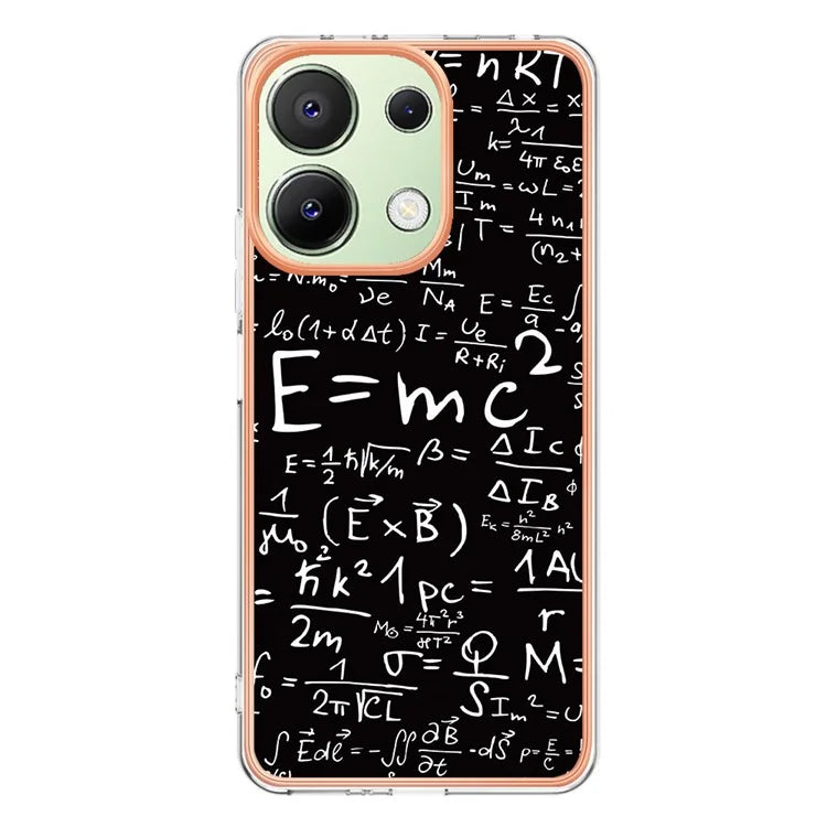 YB IMD Series-19 Style-D For Xiaomi Redmi Note 13 4G TPU Case Electroplated Pattern Phone Cover