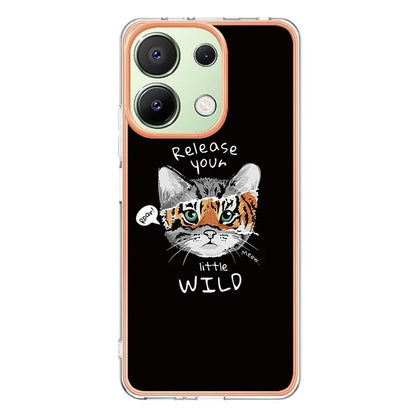 YB IMD Series-19 Style-D For Xiaomi Redmi Note 13 4G TPU Case Electroplated Pattern Phone Cover