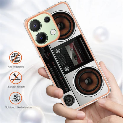 YB IMD Series-19 Style-D For Xiaomi Redmi Note 13 4G TPU Case Electroplated Pattern Phone Cover