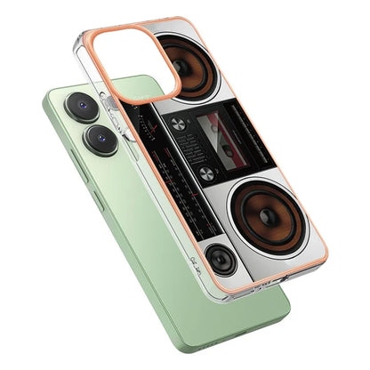 YB IMD Series-19 Style-D For Xiaomi Redmi Note 13 4G TPU Case Electroplated Pattern Phone Cover
