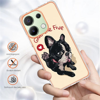YB IMD Series-19 Style-D For Xiaomi Redmi Note 13 4G TPU Case Electroplated Pattern Phone Cover
