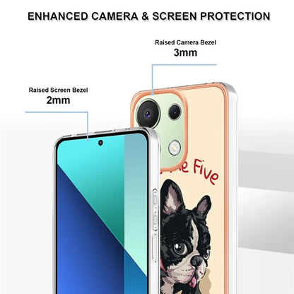 YB IMD Series-19 Style-D For Xiaomi Redmi Note 13 4G TPU Case Electroplated Pattern Phone Cover