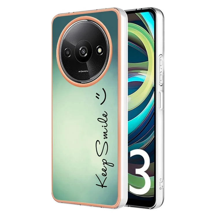 YB IMD Series-19 Style-D For Xiaomi Redmi A3+ Case Pattern Print TPU Ultra Thin Smart Phone Shell