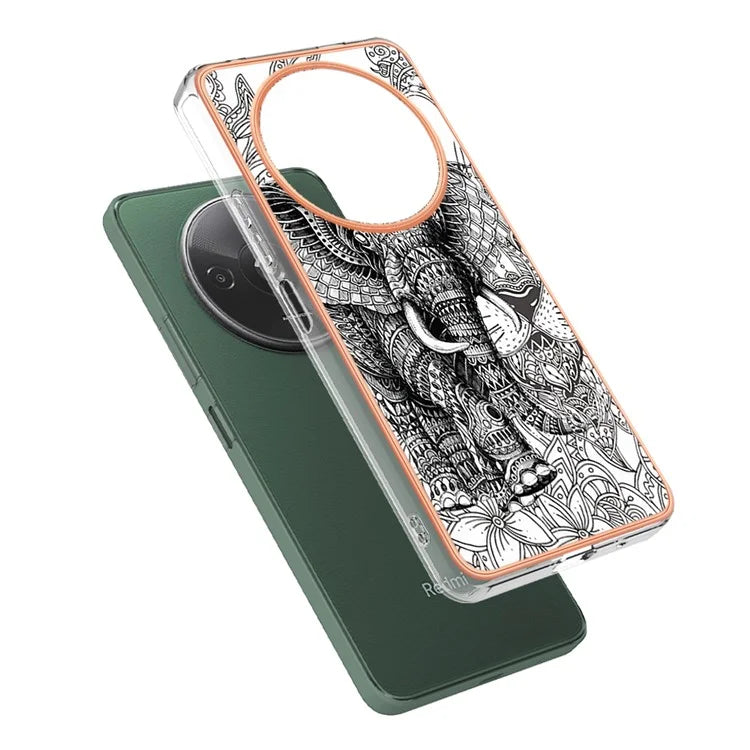 YB IMD Series-19 Style-D For Xiaomi Redmi A3+ Case Pattern Print TPU Ultra Thin Smart Phone Shell