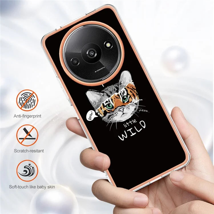 YB IMD Series-19 Style-D For Xiaomi Redmi A3+ Case Pattern Print TPU Ultra Thin Smart Phone Shell