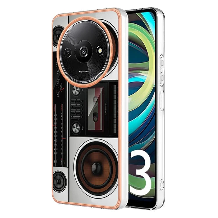 YB IMD Series-19 Style-D For Xiaomi Redmi A3+ Case Pattern Print TPU Ultra Thin Smart Phone Shell