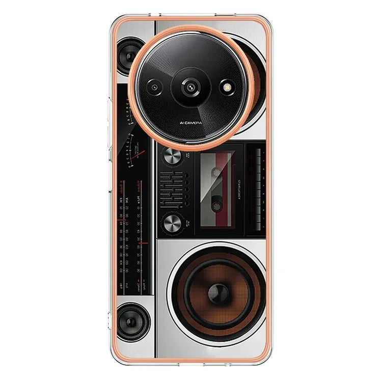 YB IMD Series-19 Style-D For Xiaomi Redmi A3+ Case Pattern Print TPU Ultra Thin Smart Phone Shell