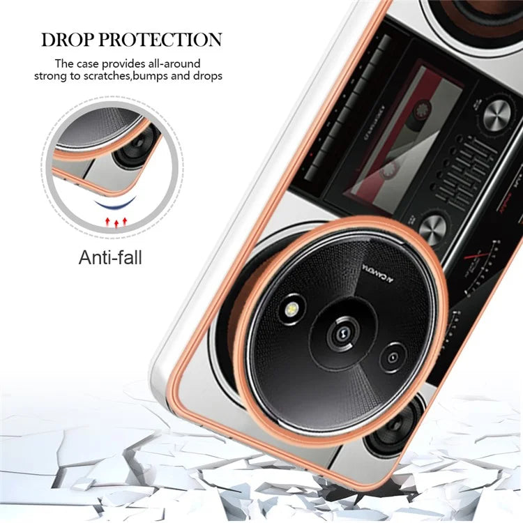 YB IMD Series-19 Style-D For Xiaomi Redmi A3+ Case Pattern Print TPU Ultra Thin Smart Phone Shell
