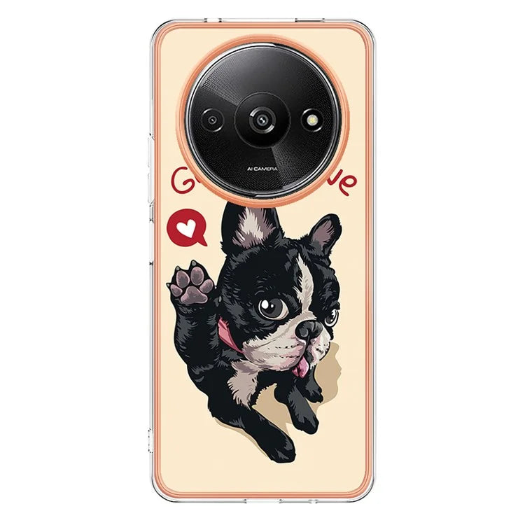 YB IMD Series-19 Style-D For Xiaomi Redmi A3+ Case Pattern Print TPU Ultra Thin Smart Phone Shell