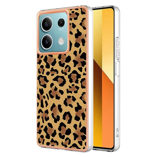 YB IMD Series-19 Style-D For Xiaomi Redmi Note 13 5G Case Pattern Printed Electroplating TPU Cover