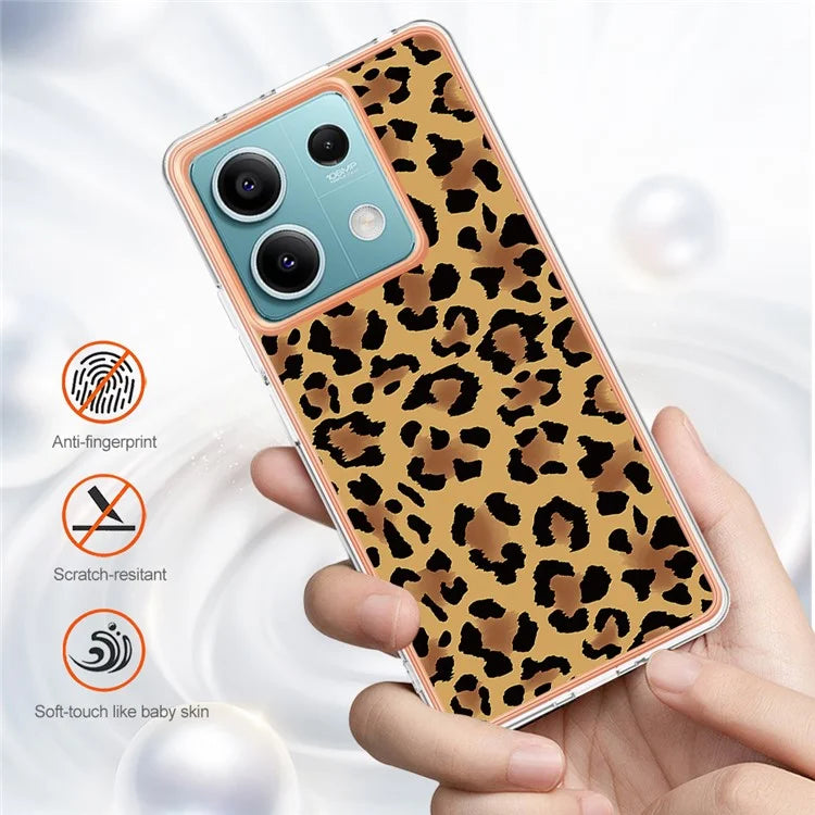 YB IMD Series-19 Style-D For Xiaomi Redmi Note 13 5G Case Pattern Printed Electroplating TPU Cover