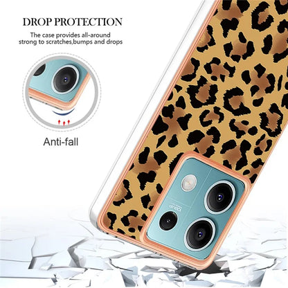 YB IMD Series-19 Style-D For Xiaomi Redmi Note 13 5G Case Pattern Printed Electroplating TPU Cover
