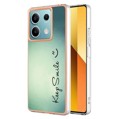 YB IMD Series-19 Style-D For Xiaomi Redmi Note 13 5G Case Pattern Printed Electroplating TPU Cover