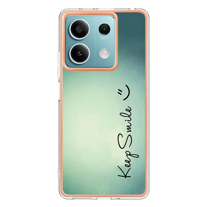 YB IMD Series-19 Style-D For Xiaomi Redmi Note 13 5G Case Pattern Printed Electroplating TPU Cover