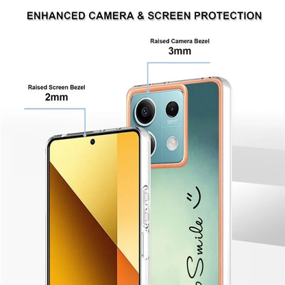 YB IMD Series-19 Style-D For Xiaomi Redmi Note 13 5G Case Pattern Printed Electroplating TPU Cover