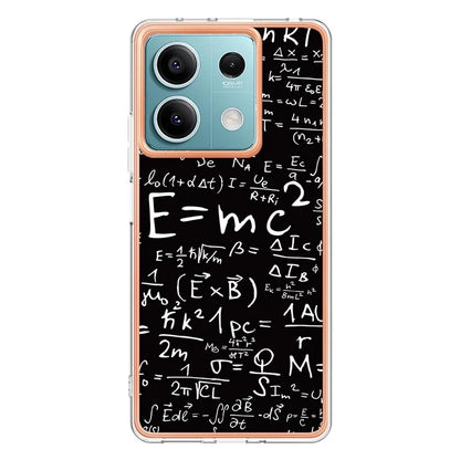 YB IMD Series-19 Style-D For Xiaomi Redmi Note 13 5G Case Pattern Printed Electroplating TPU Cover