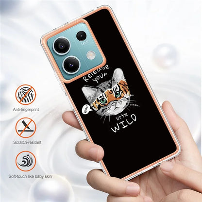 YB IMD Series-19 Style-D For Xiaomi Redmi Note 13 5G Case Pattern Printed Electroplating TPU Cover
