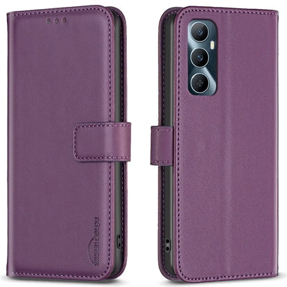 BINFEN COLOR BF17 For Realme C65 4G Wallet Case Folio Flip Leather Phone Cover