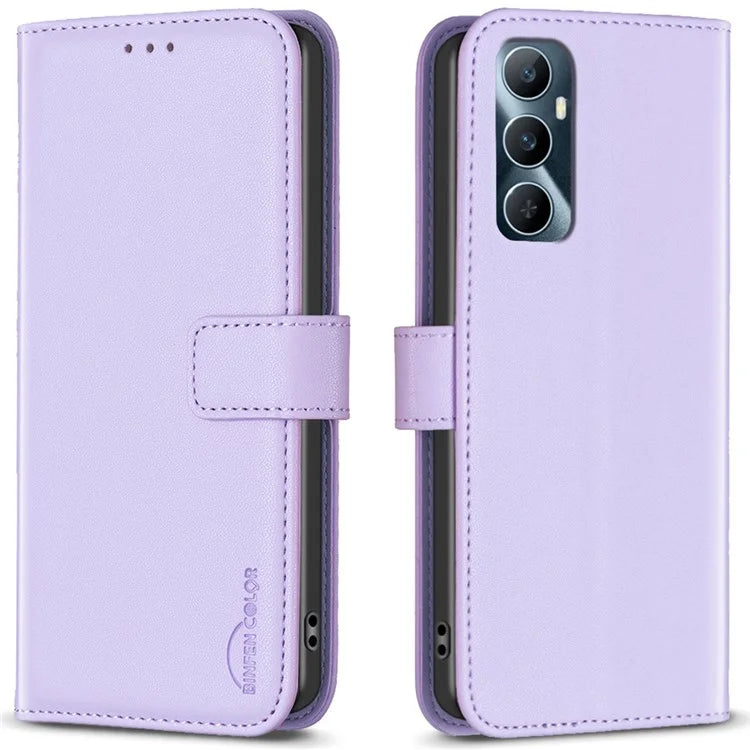 BINFEN COLOR BF17 For Realme C65 4G Wallet Case Folio Flip Leather Phone Cover