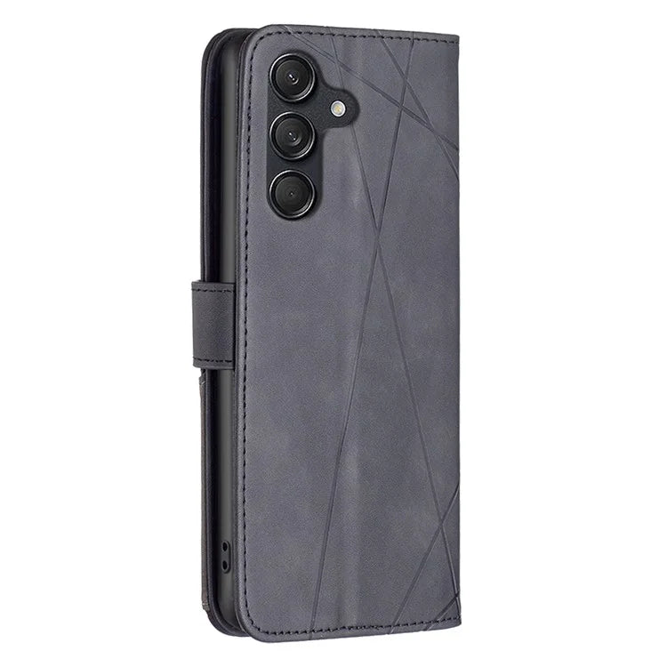 BINFEN COLOR BF05 For Samsung Galaxy M55 5G / C55 5G / F55 5G Wallet Case Geometric Leather Phone Cover