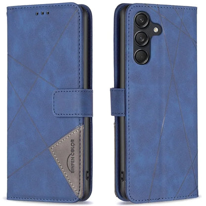 BINFEN COLOR BF05 For Samsung Galaxy M55 5G / C55 5G / F55 5G Wallet Case Geometric Leather Phone Cover