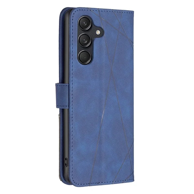 BINFEN COLOR BF05 For Samsung Galaxy M55 5G / C55 5G / F55 5G Wallet Case Geometric Leather Phone Cover