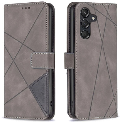 BINFEN COLOR BF05 For Samsung Galaxy M55 5G / C55 5G / F55 5G Wallet Case Geometric Leather Phone Cover