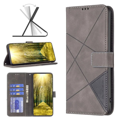 BINFEN COLOR BF05 For Samsung Galaxy M55 5G / C55 5G / F55 5G Wallet Case Geometric Leather Phone Cover