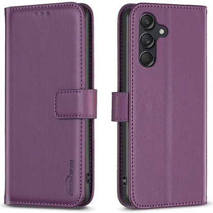 BINFEN COLOR BF17 For Samsung Galaxy M55 5G / C55 5G / F55 5G Wallet Case Shockproof Leather Phone Cover