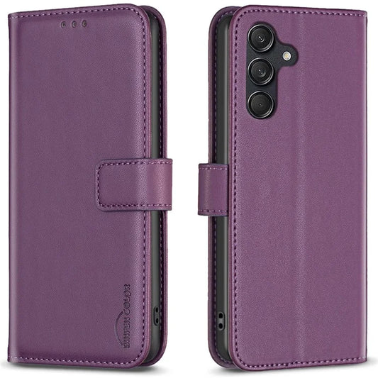 BINFEN COLOR BF17 For Samsung Galaxy M55 5G / C55 5G / F55 5G Wallet Case Shockproof Leather Phone Cover