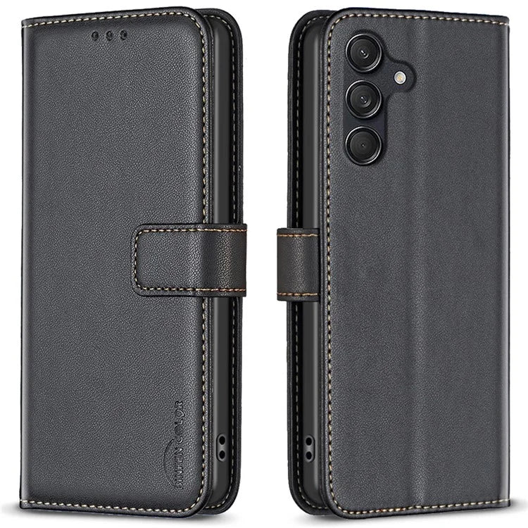 BINFEN COLOR BF17 For Samsung Galaxy M55 5G / C55 5G / F55 5G Wallet Case Shockproof Leather Phone Cover