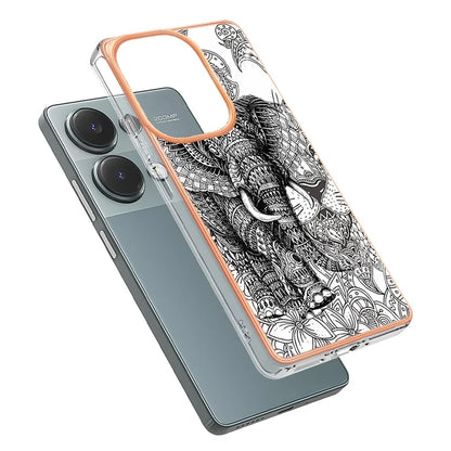 YB IMD Series-19 Style-D For Xiaomi Redmi Note 13 Pro 4G / Poco M6 Pro 4G Case Pattern Printed TPU Phone Cover