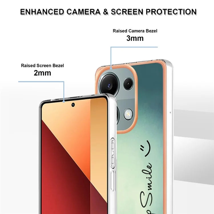 YB IMD Series-19 Style-D For Xiaomi Redmi Note 13 Pro 4G / Poco M6 Pro 4G Case Pattern Printed TPU Phone Cover