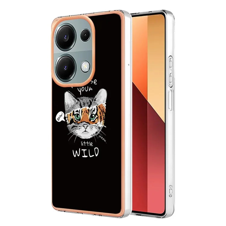 YB IMD Series-19 Style-D For Xiaomi Redmi Note 13 Pro 4G / Poco M6 Pro 4G Case Pattern Printed TPU Phone Cover