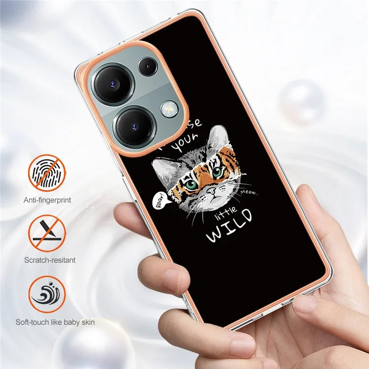 YB IMD Series-19 Style-D For Xiaomi Redmi Note 13 Pro 4G / Poco M6 Pro 4G Case Pattern Printed TPU Phone Cover