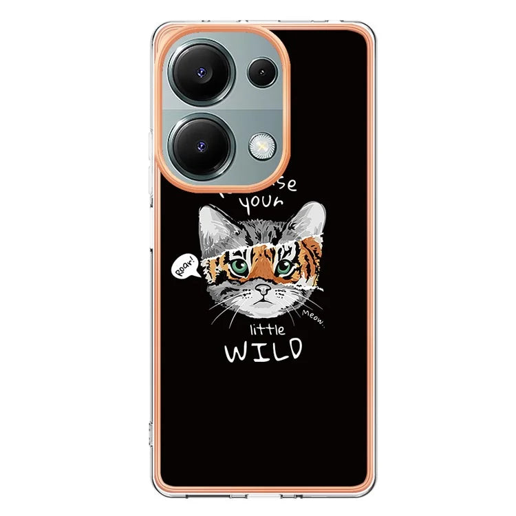 YB IMD Series-19 Style-D For Xiaomi Redmi Note 13 Pro 4G / Poco M6 Pro 4G Case Pattern Printed TPU Phone Cover