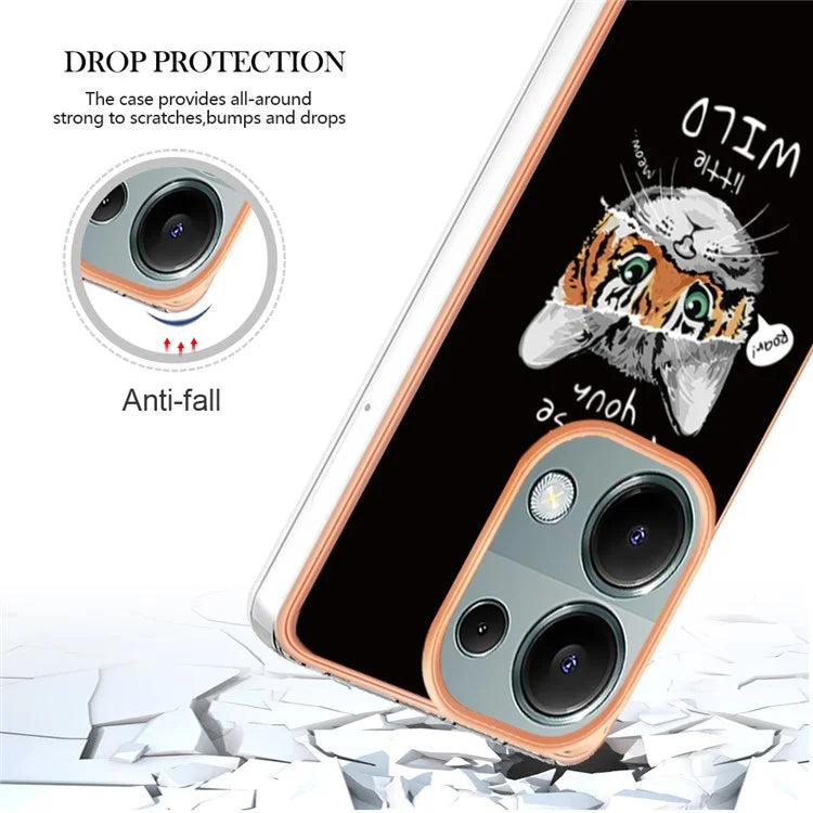 YB IMD Series-19 Style-D For Xiaomi Redmi Note 13 Pro 4G / Poco M6 Pro 4G Case Pattern Printed TPU Phone Cover