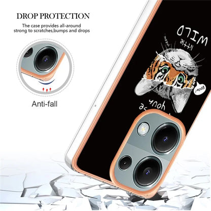 YB IMD Series-19 Style-D For Xiaomi Redmi Note 13 Pro 4G / Poco M6 Pro 4G Case Pattern Printed TPU Phone Cover