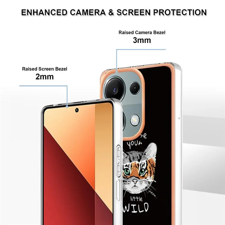 YB IMD Series-19 Style-D For Xiaomi Redmi Note 13 Pro 4G / Poco M6 Pro 4G Case Pattern Printed TPU Phone Cover