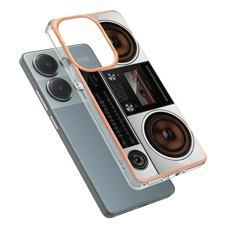 YB IMD Series-19 Style-D For Xiaomi Redmi Note 13 Pro 4G / Poco M6 Pro 4G Case Pattern Printed TPU Phone Cover