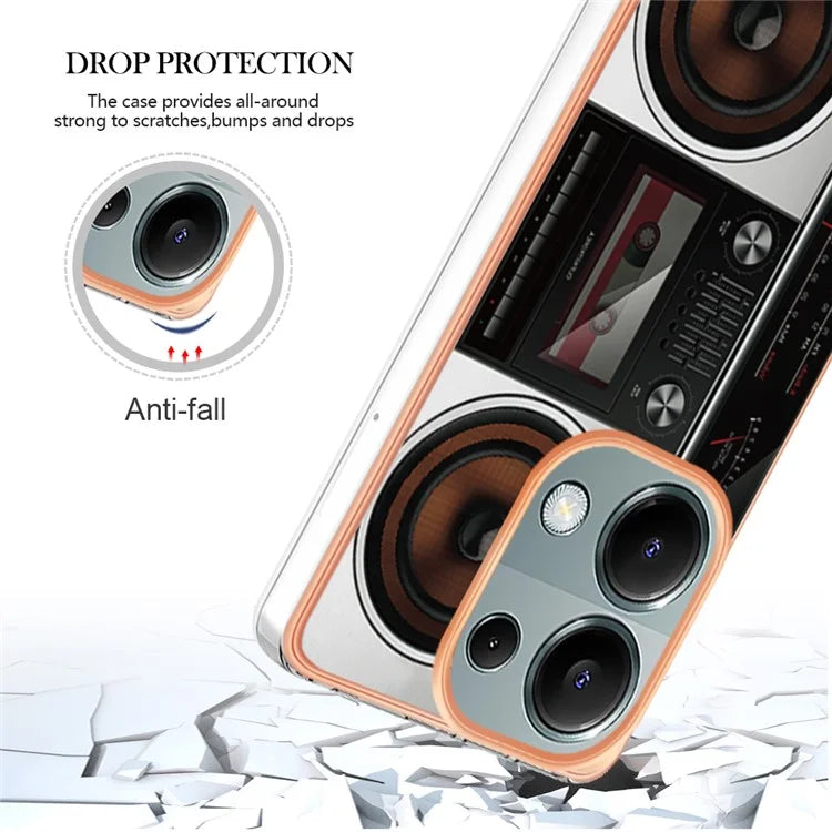 YB IMD Series-19 Style-D For Xiaomi Redmi Note 13 Pro 4G / Poco M6 Pro 4G Case Pattern Printed TPU Phone Cover