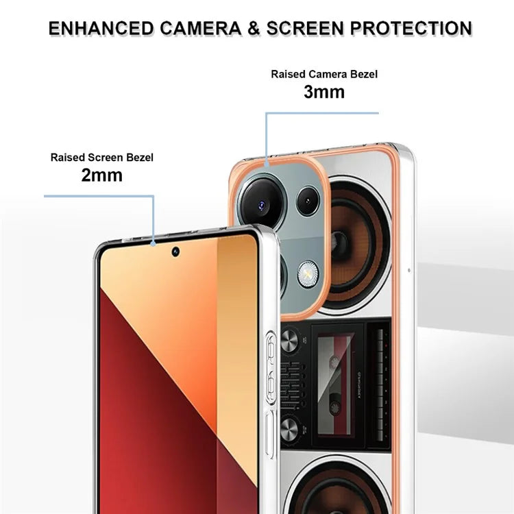 YB IMD Series-19 Style-D For Xiaomi Redmi Note 13 Pro 4G / Poco M6 Pro 4G Case Pattern Printed TPU Phone Cover