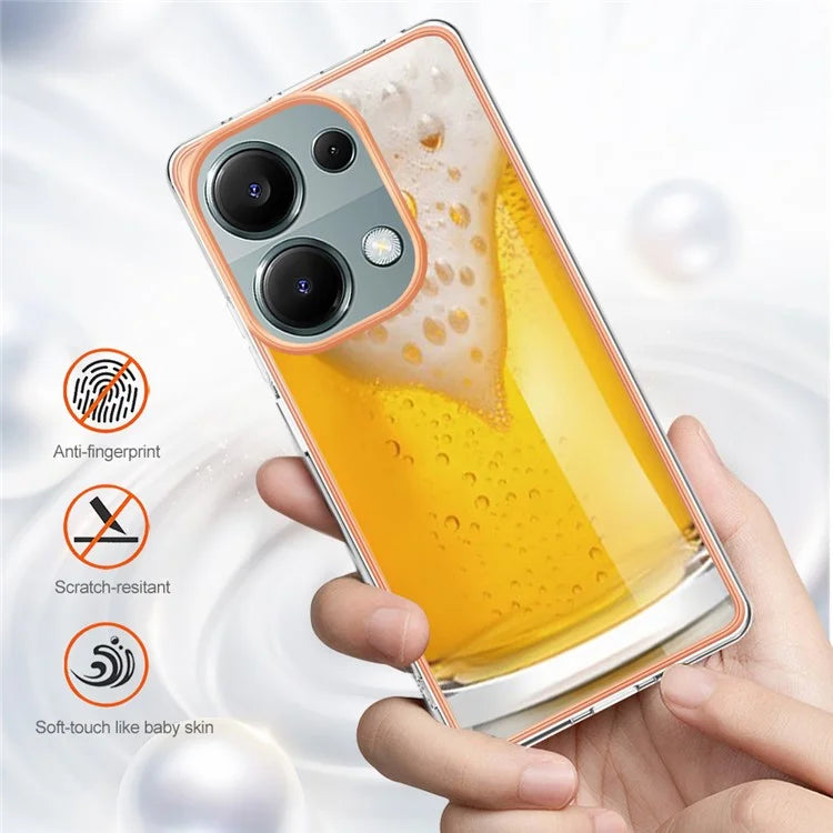 YB IMD Series-19 Style-D For Xiaomi Redmi Note 13 Pro 4G / Poco M6 Pro 4G Case Pattern Printed TPU Phone Cover