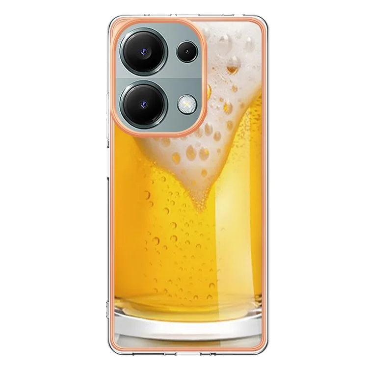 YB IMD Series-19 Style-D For Xiaomi Redmi Note 13 Pro 4G / Poco M6 Pro 4G Case Pattern Printed TPU Phone Cover