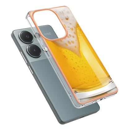 YB IMD Series-19 Style-D For Xiaomi Redmi Note 13 Pro 4G / Poco M6 Pro 4G Case Pattern Printed TPU Phone Cover