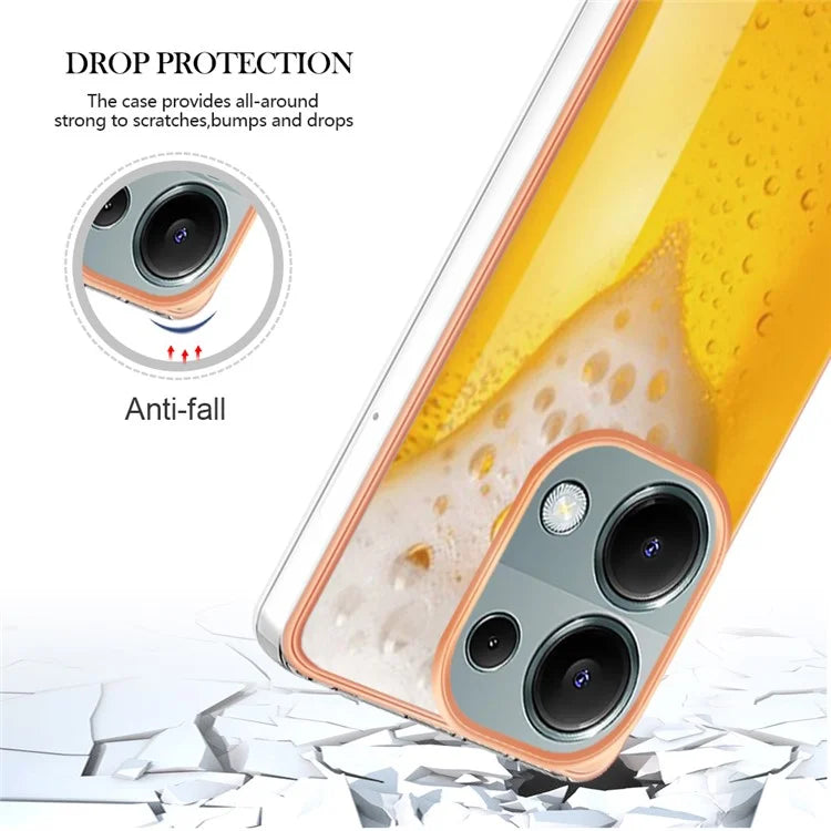 YB IMD Series-19 Style-D For Xiaomi Redmi Note 13 Pro 4G / Poco M6 Pro 4G Case Pattern Printed TPU Phone Cover