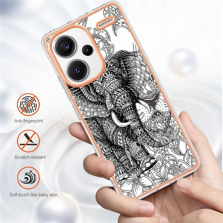 YB IMD Series-19 Style-D For Xiaomi Redmi Note 13 Pro+ 5G Case Soft TPU Electroplating Phone Cover