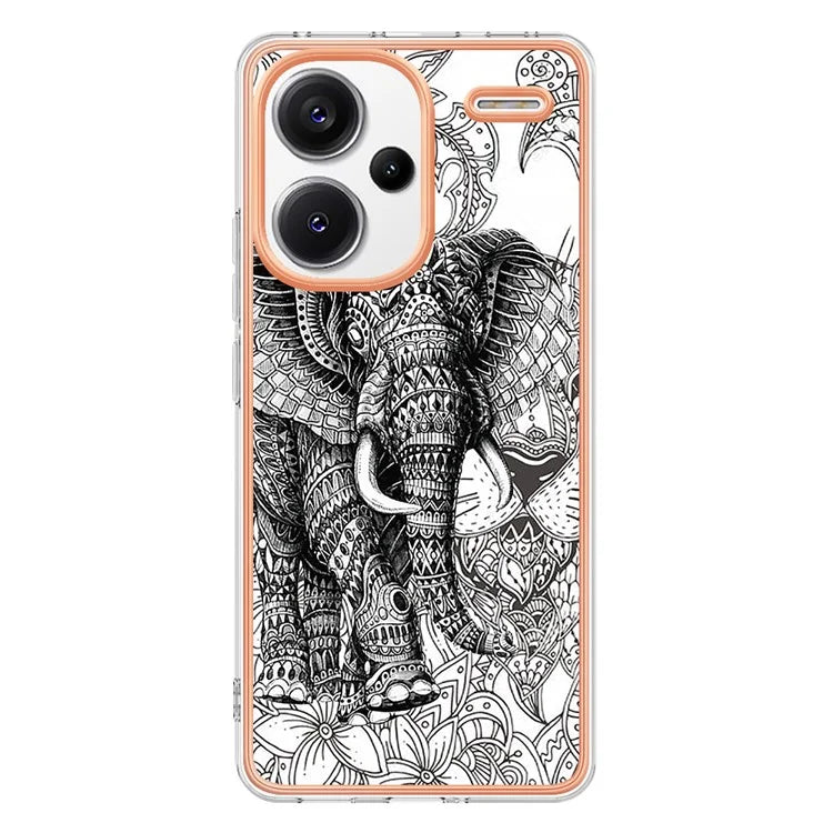 YB IMD Series-19 Style-D For Xiaomi Redmi Note 13 Pro+ 5G Case Soft TPU Electroplating Phone Cover